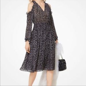 Michael Leopard & Plaid Dress